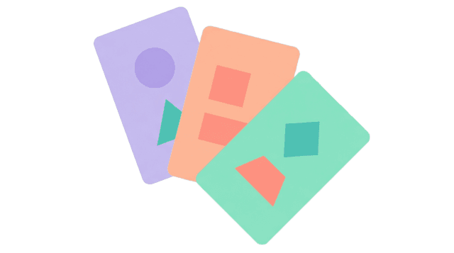 Story cards fanning out with different scenes on each